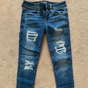 Super super stretch X AE distressed jeans